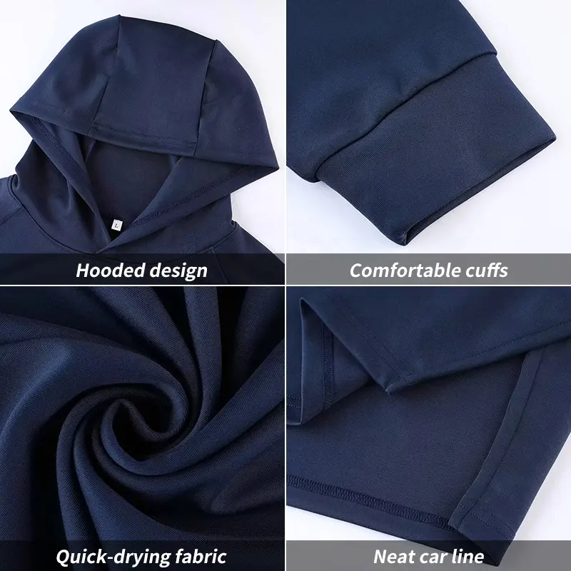 Long Sleeve Hooded Athletic Shirt
